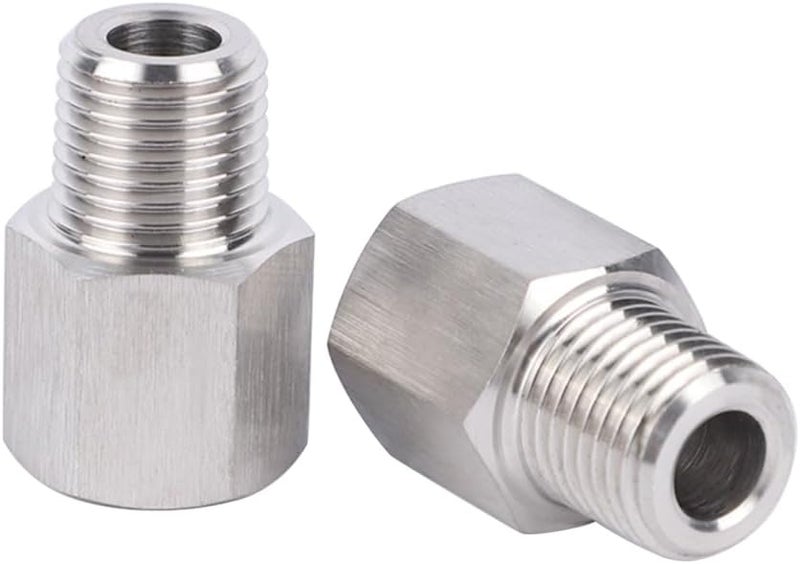 Goldpea Stainless Steel 304 M22*1.5 Female Thread x 3/4" NPT Male Adapter Metric Convert NPT Pipe Fiiting for Pressure Gage 1pc - Image 2